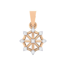 Load image into Gallery viewer, 18Kt rose gold wheel diamond pendant by diamtrendz

