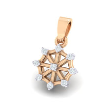 Load image into Gallery viewer, 18Kt rose gold wheel diamond pendant by diamtrendz
