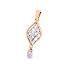 Load image into Gallery viewer, 18Kt rose gold real diamond shape pendant by diamtrendz
