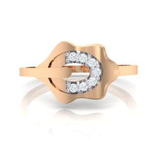 Load image into Gallery viewer, 18Kt rose gold natural diamond ring by diamtrendz
