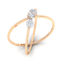 Load image into Gallery viewer, 18Kt rose gold natural diamond ring by diamtrendz

