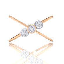 Load image into Gallery viewer, 18Kt rose gold natural diamond ring by diamtrendz
