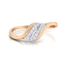 Load image into Gallery viewer, 18Kt rose gold natural diamond ring by diamtrendz
