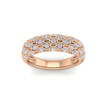 Load image into Gallery viewer, 18Kt rose gold designer band diamond ring by diamtrendz
