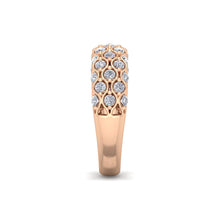 Load image into Gallery viewer, 18Kt rose gold designer band diamond ring by diamtrendz
