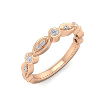 Load image into Gallery viewer, 18Kt rose gold designer band diamond ring by diamtrendz
