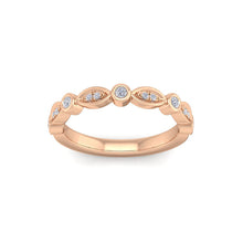Load image into Gallery viewer, 18Kt rose gold designer band diamond ring by diamtrendz
