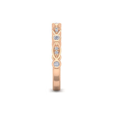 Load image into Gallery viewer, 18Kt rose gold designer band diamond ring by diamtrendz

