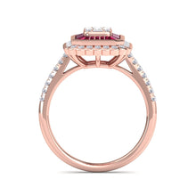 Load image into Gallery viewer, 18Kt rose gold designer solitaire diamond ring by diamtrendz
