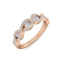 Load image into Gallery viewer, 18Kt rose gold designer band diamond ring by diamtrendz
