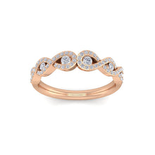 Load image into Gallery viewer, 18Kt rose gold designer band diamond ring by diamtrendz

