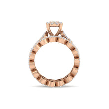 Load image into Gallery viewer, 18Kt rose gold designer solitaire diamond ring by diamtrendz
