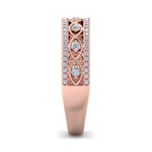 Load image into Gallery viewer, 18Kt rose gold designer band diamond ring by diamtrendz
