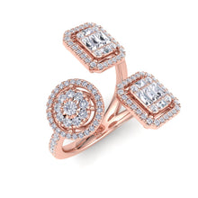Load image into Gallery viewer, 18Kt rose gold designer diamond ring by diamtrendz
