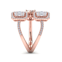 Load image into Gallery viewer, 18Kt rose gold designer diamond ring by diamtrendz
