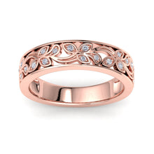 Load image into Gallery viewer, 18Kt rose gold designer band diamond ring by diamtrendz
