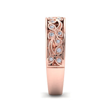 Load image into Gallery viewer, 18Kt rose gold designer band diamond ring by diamtrendz
