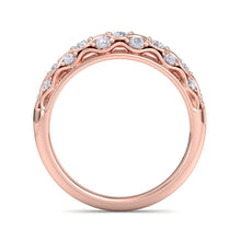 Load image into Gallery viewer, 18Kt rose gold designer band diamond ring by diamtrendz
