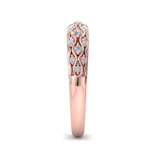 Load image into Gallery viewer, 18Kt rose gold designer band diamond ring by diamtrendz
