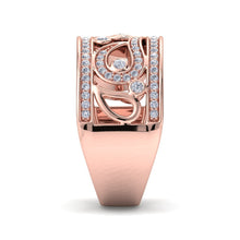 Load image into Gallery viewer, 18Kt rose gold designer band diamond ring by diamtrendz
