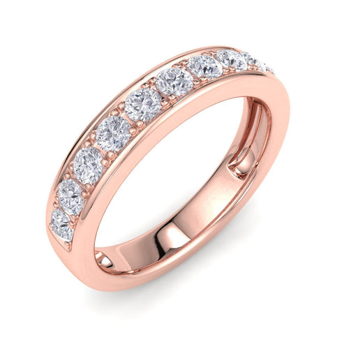 18Kt rose gold designer band diamond ring by diamtrendz