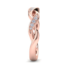 Load image into Gallery viewer, 18Kt rose gold designer band diamond ring by diamtrendz
