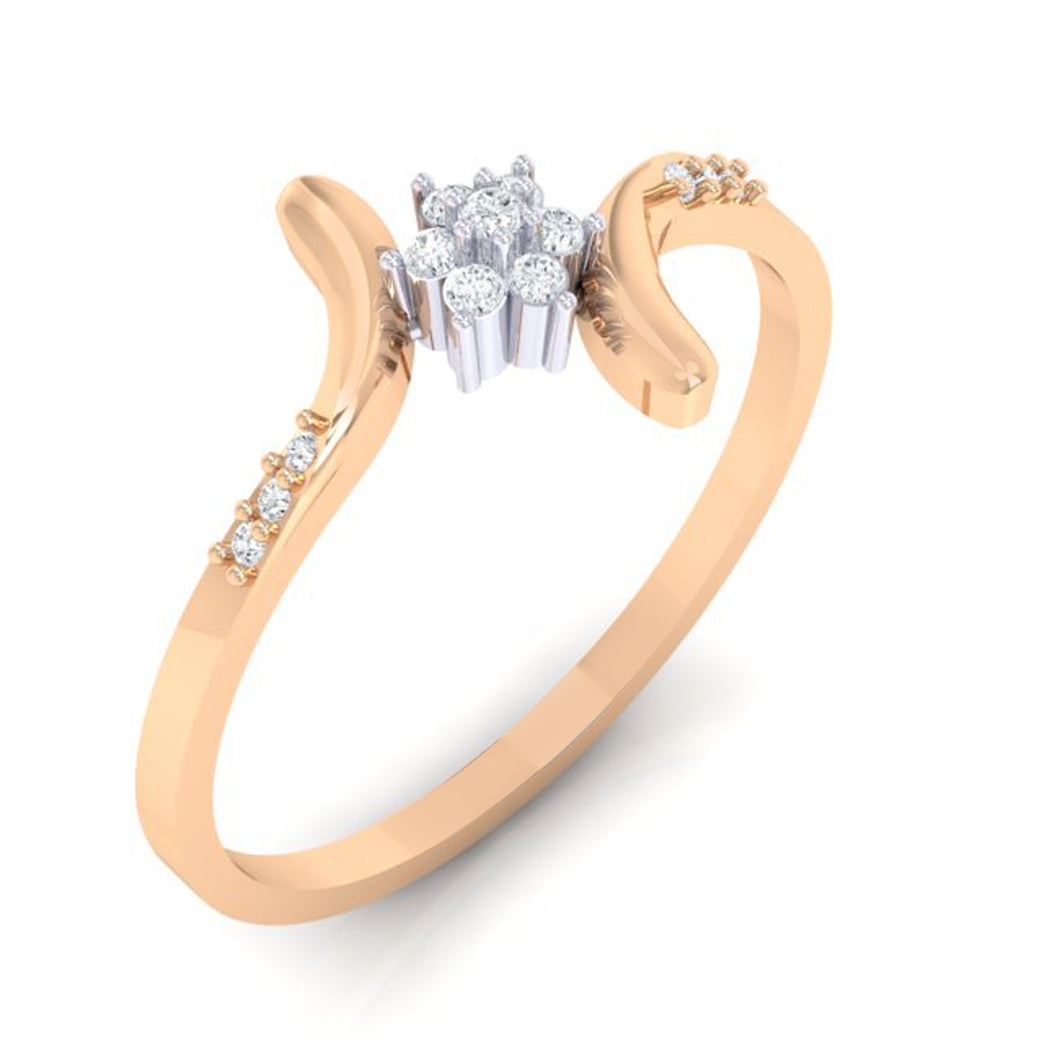 18Kt rose gold real diamond ring 25(1) by diamtrendz