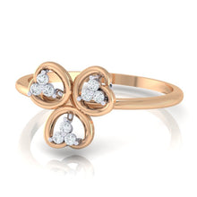 Load image into Gallery viewer, 18Kt rose gold real diamond ring 26(3) by diamtrendz
