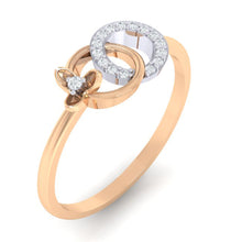 Load image into Gallery viewer, 18Kt rose gold real diamond ring 27(1) by diamtrendz
