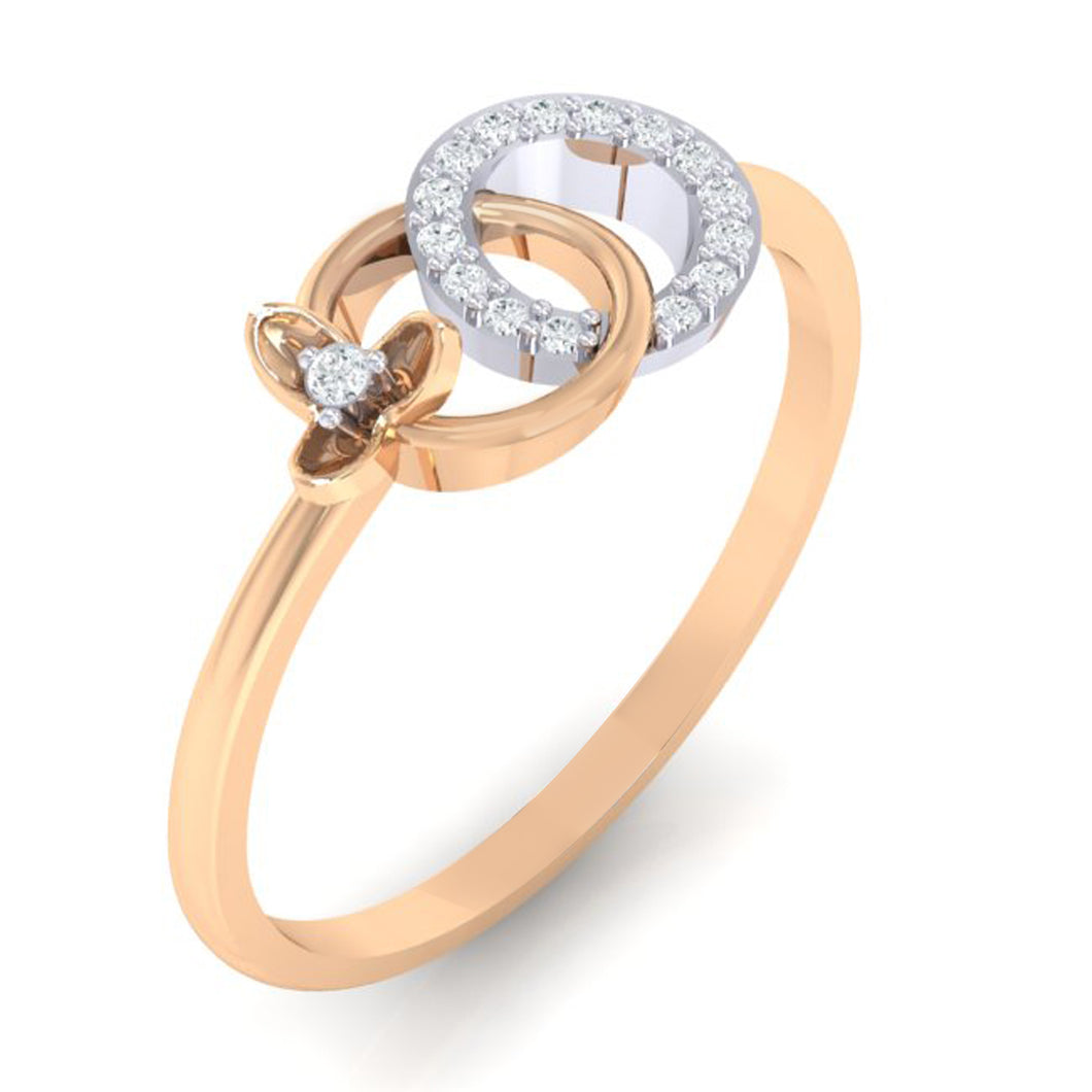 18Kt rose gold real diamond ring 27(1) by diamtrendz