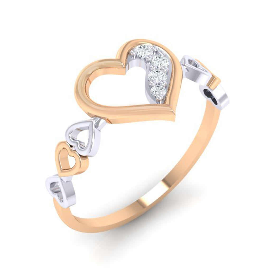 18Kt rose gold real diamond ring 29(1) by diamtrendz