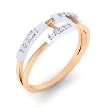 Load image into Gallery viewer, 18Kt rose gold real diamond ring 30(1) by diamtrendz
