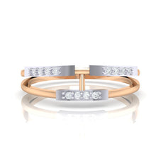 Load image into Gallery viewer, 18Kt rose gold real diamond ring 30(2) by diamtrendz
