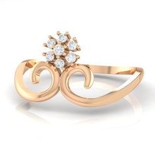 Load image into Gallery viewer, 18Kt rose gold real diamond ring 31(3) by diamtrendz
