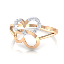 Load image into Gallery viewer, 18Kt rose gold real diamond ring 34(3) by diamtrendz
