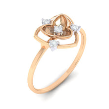 Load image into Gallery viewer, 18Kt rose gold real diamond ring 41(1) by diamtrendz
