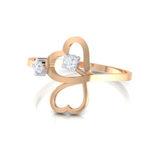 Load image into Gallery viewer, 18Kt rose gold real diamond ring 42(3) by diamtrendz
