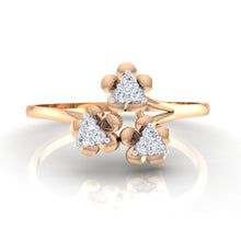Load image into Gallery viewer, 18Kt rose gold real diamond ring 43(2) by diamtrendz
