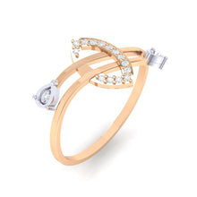 Load image into Gallery viewer, 18Kt rose gold real diamond ring 44(1) by diamtrendz
