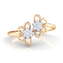 Load image into Gallery viewer, 18Kt rose gold real diamond ring 46(2) by diamtrendz
