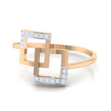Load image into Gallery viewer, 18Kt rose gold real diamond ring 48(3) by diamtrendz
