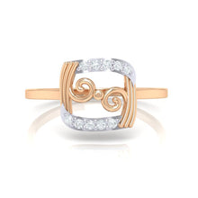 Load image into Gallery viewer, 18Kt rose gold real diamond ring 49(2) by diamtrendz

