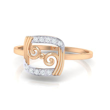 Load image into Gallery viewer, 18Kt rose gold real diamond ring 49(3) by diamtrendz
