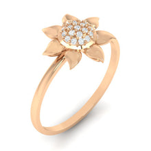 Load image into Gallery viewer, 18Kt rose gold real diamond ring 50(1) by diamtrendz
