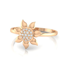Load image into Gallery viewer, 18Kt rose gold real diamond ring 50(3) by diamtrendz
