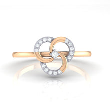 Load image into Gallery viewer, 18Kt rose gold real diamond ring 51(2) by diamtrendz
