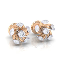 Load image into Gallery viewer, 18Kt rose gold real diamond stud earring 52(1) by diamtrendz
