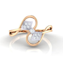 Load image into Gallery viewer, 18Kt rose gold real diamond ring 52(2) by diamtrendz
