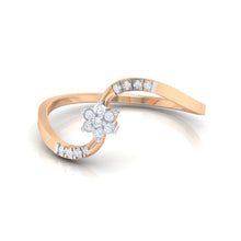Load image into Gallery viewer, 18Kt rose gold real diamond ring 53(3) by diamtrendz
