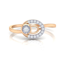 Load image into Gallery viewer, 18Kt rose gold real diamond ring 55(2) by diamtrendz
